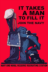 Navy Recruiting Poster - It Takes a Man
