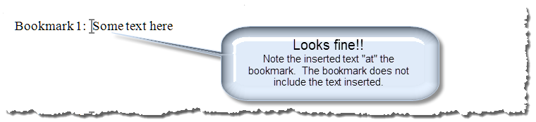 insert text in bookmark 3