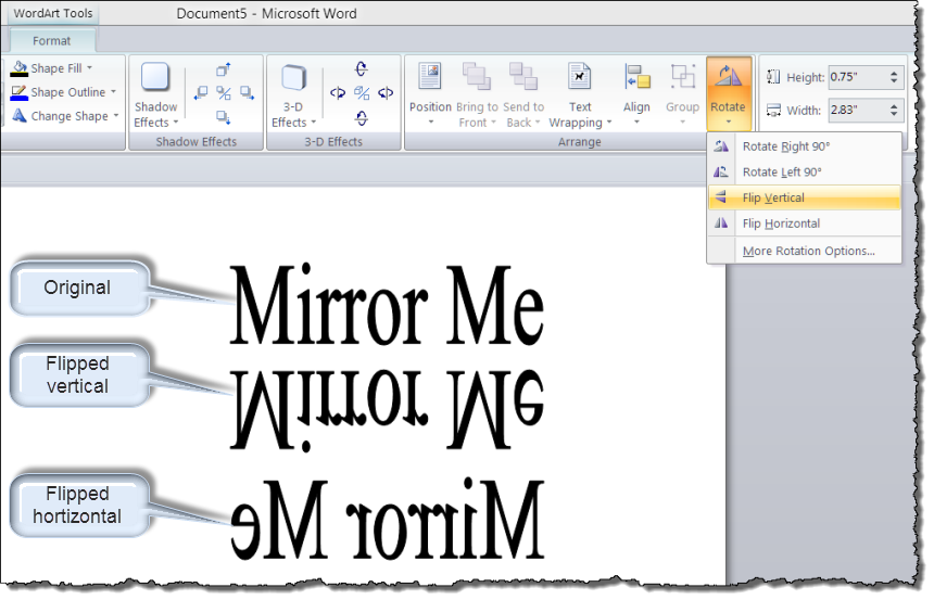 how to flip clipart in word 2010 - photo #3